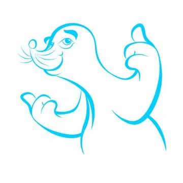 A nice illustrated seal Illustrazione stock