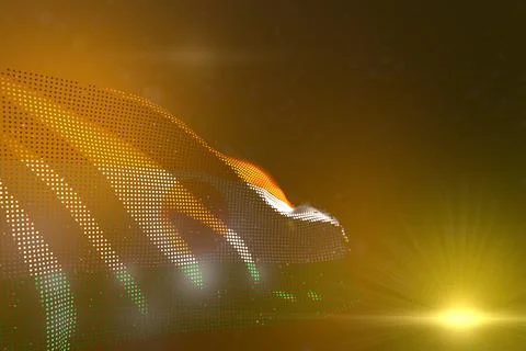 Nice independence day flag 3d illustration Stock Illustration