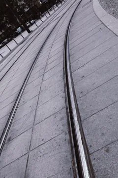 Nice Iron rail perspective for train in France Stock Photos