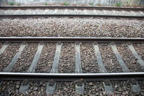 Nice Iron rail perspective for train in France Stock Photos