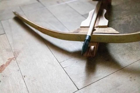 Nice isolated Crossbow reload it close up of arrow Stock Photos