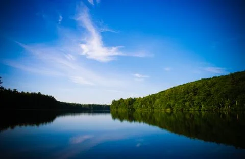 Nice lake view Stock Photos