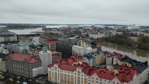 Nice lakes and green landscape of Helsinki, Finland Stock Footage 254964684