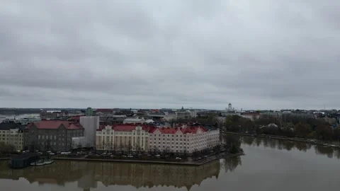 Nice lakes and green landscape of Helsinki, Finland Видео 254965244