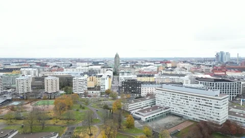 Nice lakes and green landscape of Helsinki, Finland Stock Footage 254965570