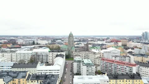 Nice lakes and green landscape of Helsinki, Finland Stock Footage 254970616