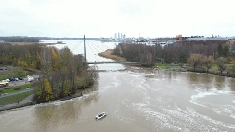 Nice lakes and green landscape of Helsinki, Finland Видео 254973091