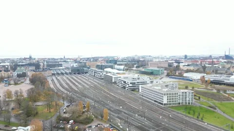 Nice lakes and green landscape of Helsinki, Finland Stock Footage 254973789