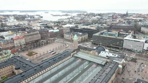 Nice lakes and green landscape of Helsinki, Finland Stock Footage 254973813