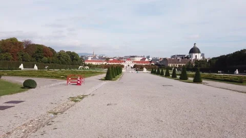 Nice landscape, architecture, palaces and waterfalls in Vienna, Austria Stock Footage 253676500