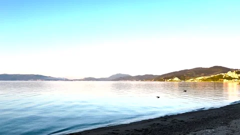 Nice landscape view from beach of Mudanya Stock Footage 310174901