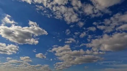 Nice large bright clouds in the blue sky bg - photo of nature Stock Photos