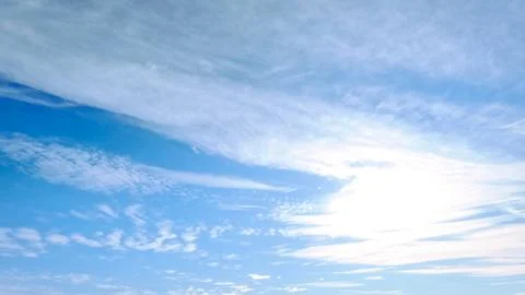 Nice large white clouds in the blue sky bg - photo of nature Stock Photos