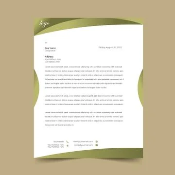 Nice Letterhead Pad Design Template Stock Illustration