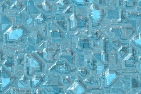 Nice light blue optic crystal pattern computer graphics background texture Stock Illustration