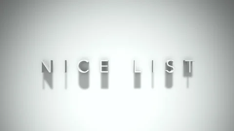 Nice list 3D title animation with shadows on a white background Stock Footage 297672128