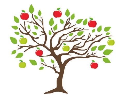Nice little apple tree Stock Illustration