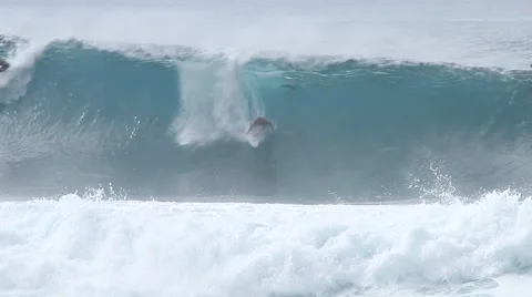 Nice little barrel ride Stock Footage 44066769