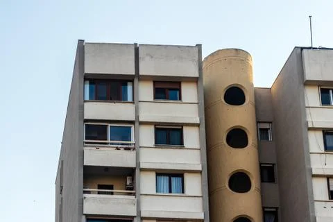 A nice looking architectural perspective shoot from an old building with yell Stock Photos