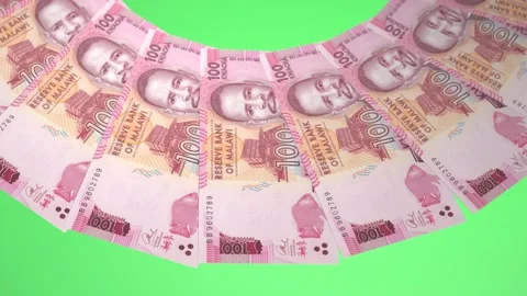 Nice Looping Design 100 Kwacha Curency of Malawi Stock Footage 306203134