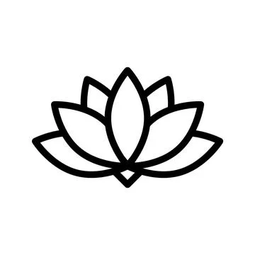 Nice Lotus Icon Design Nice to See Stock Illustration
