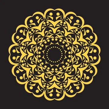 This is a Nice Mandala Design Template 库存插图