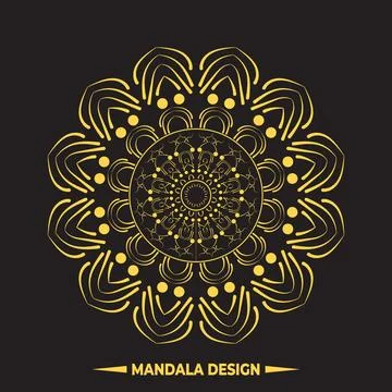 Nice Mandala Design Template nice to see 库存插图
