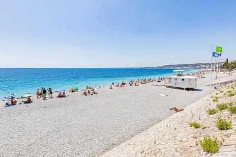 Nice in the middle of summer. Nice en plein t. Stock Photos