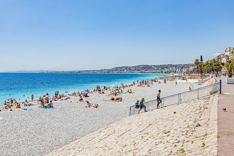 Nice in the middle of summer. Nice en plein t. Stock Photos