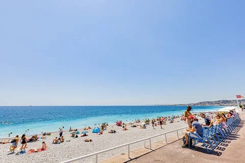 Nice in the middle of summer. Nice en plein t. Stock Photos