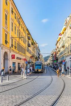 Nice in the middle of summer. Nice en plein t. Stock Photos
