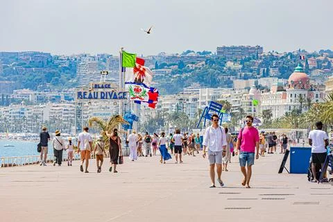Nice in the middle of summer. Nice en plein ete. Stock Photos