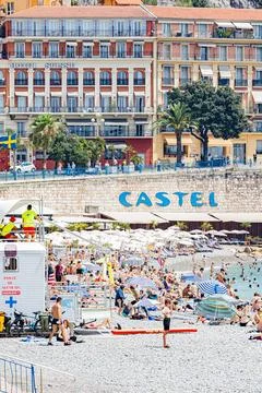 Nice in the middle of summer. Nice en plein ete. Stock Photos
