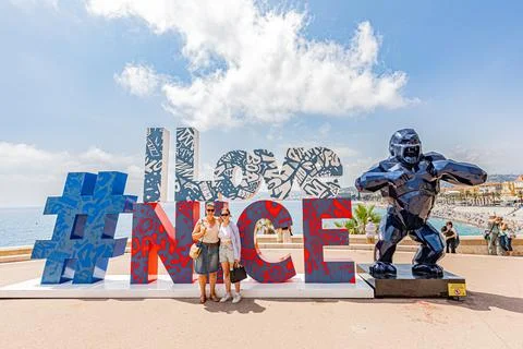 Nice in the middle of summer. Nice en plein ete. Stock Photos