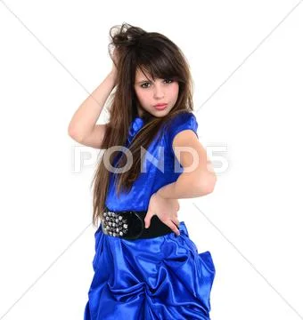 Nice model posing in studio Stock Photos