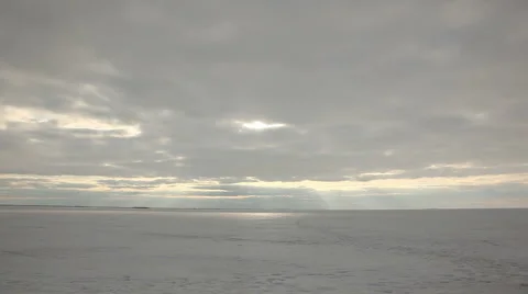 Nice moment of the shining sunrays through clouds. Timelapse Stock-Footage 1806992