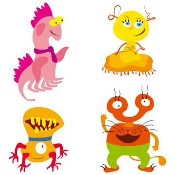 Nice monsters set Stock Illustration