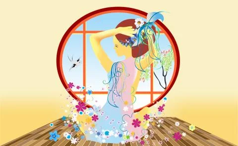 Nice morning Stock Illustration