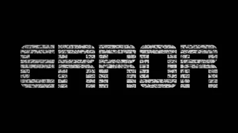 A nice motion graphic capture of the word 'error' made with TV static noise Stock Footage 42159523