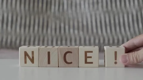 Nice !, motivational word Stockbeeldmateriaal 342135693