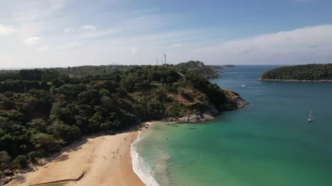 Nice mountain and see view, drone photoshoot, Thailand, 4K Video stock 200999977