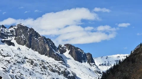 Nice movement of clouds over mountains Stock Footage 61819649