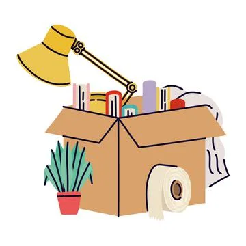 Nice moving box 스톡 일러스트