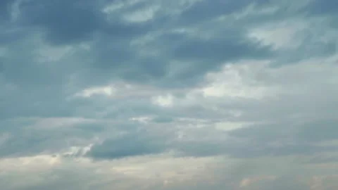 Nice moving white cirrus cloud in horizon, Beautiful blue sky and cloudscape Stock Footage 234764711