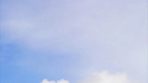 Nice moving white cirrus cloud in horizon, Beautiful blue sky and cloudscape Stock Footage 234794564