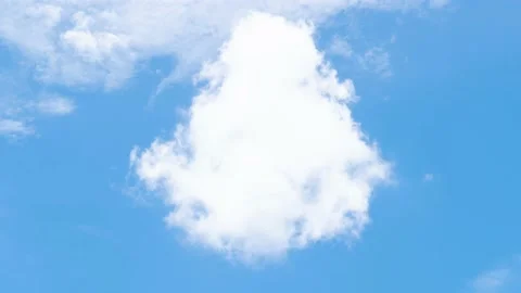 Nice moving white cirrus cloud in horizon, Beautiful blue sky and cloudscape Stock Footage 234794878