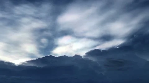 Nice moving white cirrus cloud in horizon, Beautiful blue sky and cloudscape 스톡 동영상 234795095