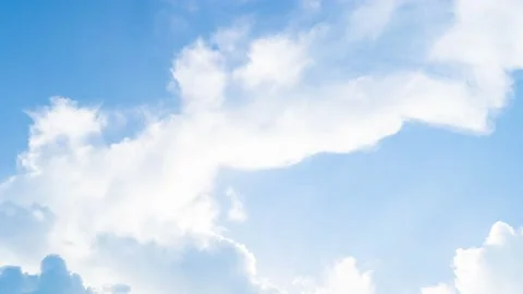 Nice moving white cirrus cloud in horizon, Beautiful blue sky and cloudscape 스톡 동영상 236288238