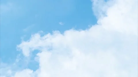 Nice moving white cirrus cloud in horizon, Beautiful blue sky and cloudscape Stock Footage 236288407
