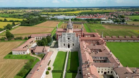 Nice nature, architecture and landscape of Pavia city of Italy. 스톡 동영상 252851982